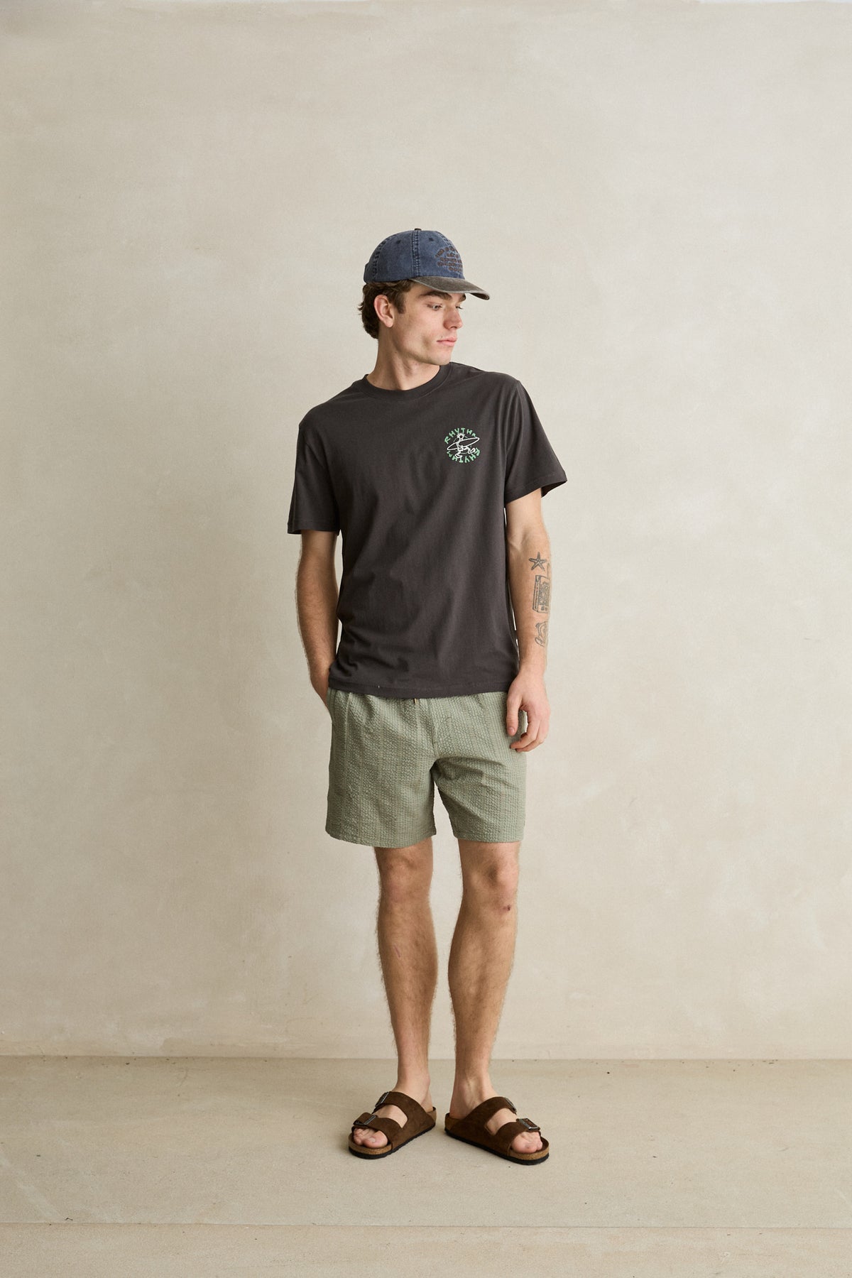 Rhythm Circle Drifter SS T-Shirt Vintage Black