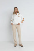 Rhythm Solitude 1/4 Zip Fleece Vintage White