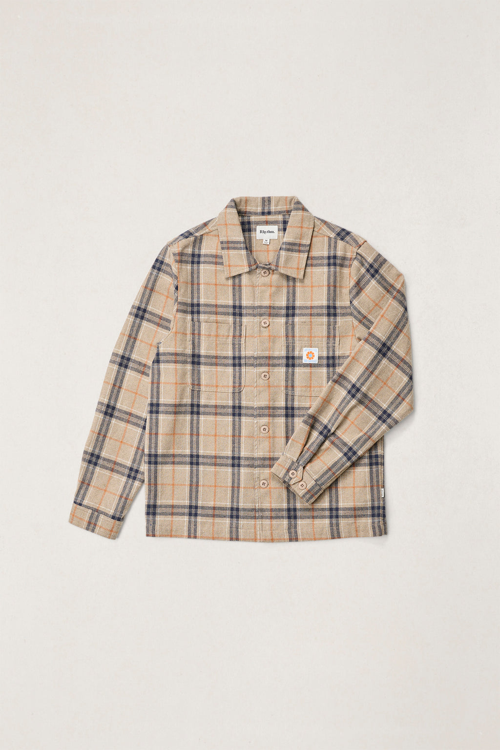 Rhythm Oscar Check Ls Shirt Stone