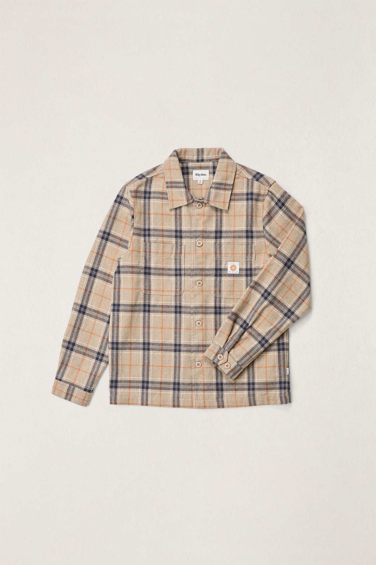 Rhythm Oscar Check Ls Shirt Stone