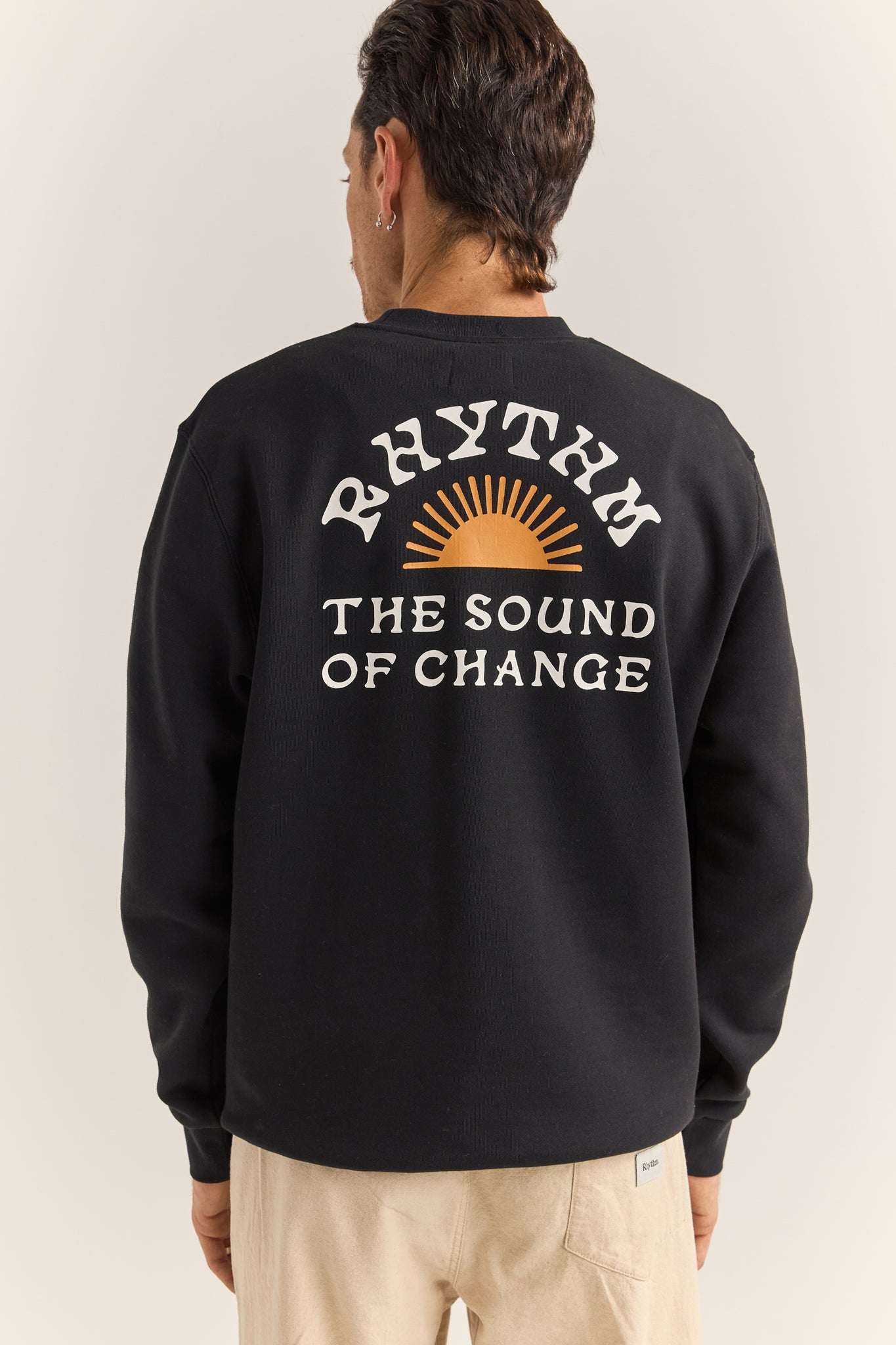 Rhythm Awake Fleece Crew BLK