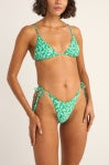 Rhythm Evergreen Floral Slide Tri Top Green