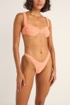 Rhythm Isla Rib Soft Strap Balconette Top Peach
