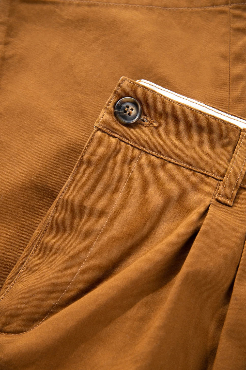 Rhythm Double Pleat Twill Trouser Butterscotch