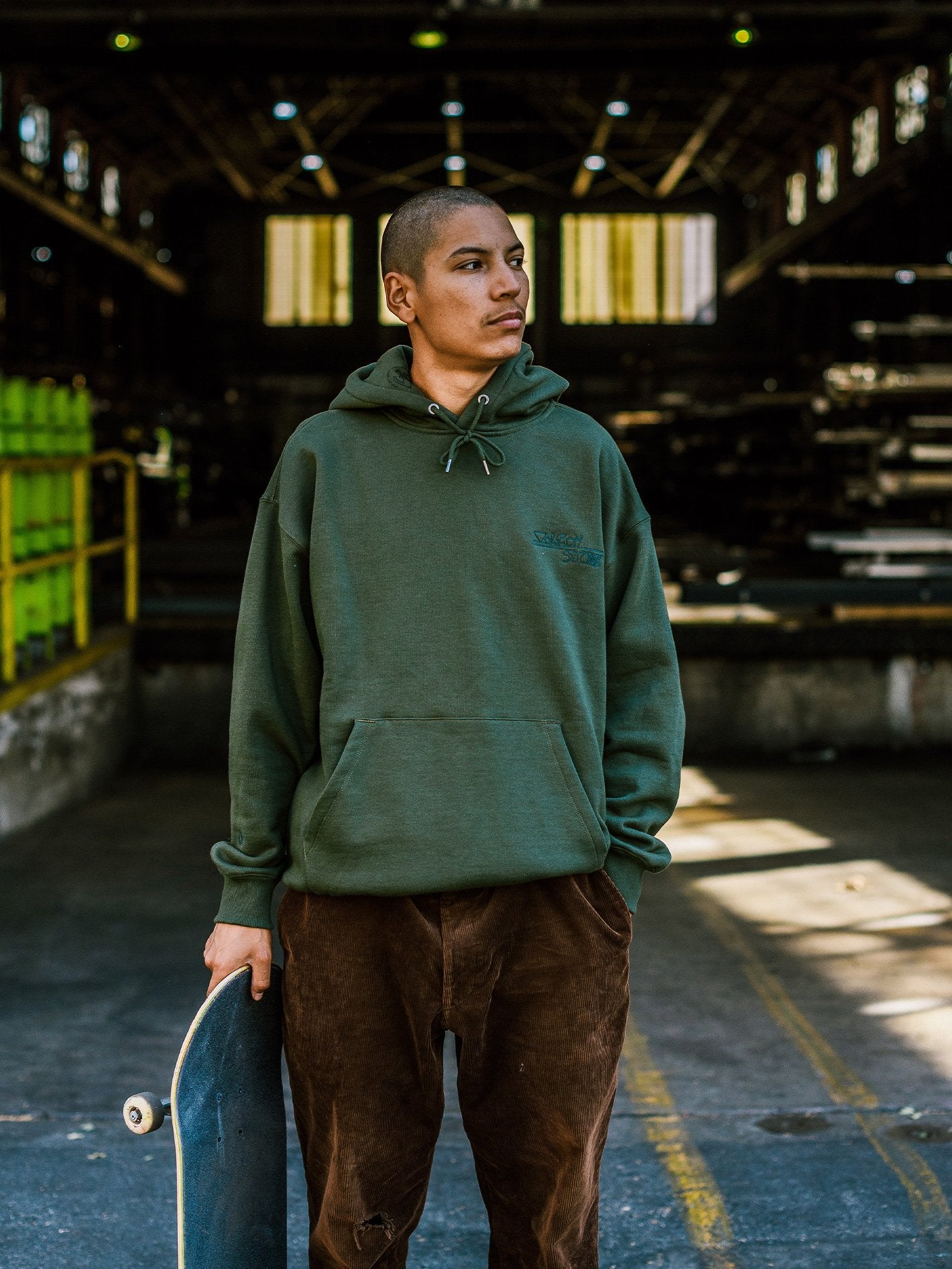 Green volcom hoodie shop