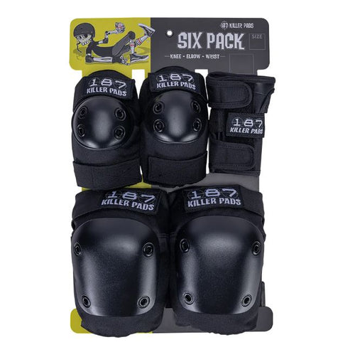 187 JR 6 Pack Pad Set Black - SantoLoco Hawaii