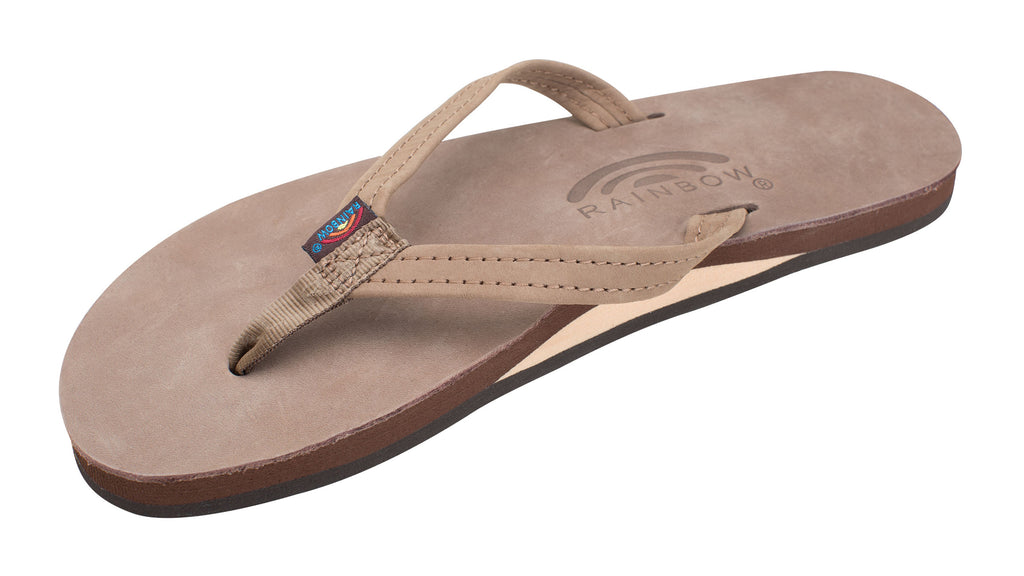 Rainbow Women's Single Layer Premier Leather With Arch Support / Dark Brown