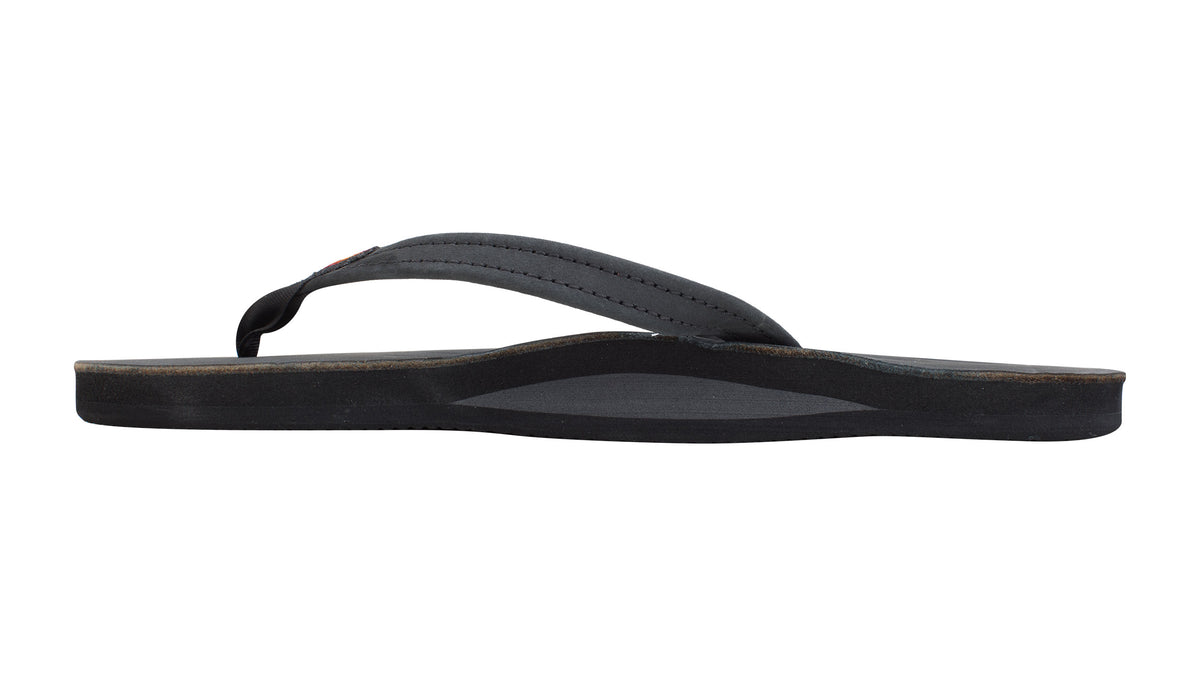 Rainbow Women's Single Layer Premier Leather With Arch Support / Black