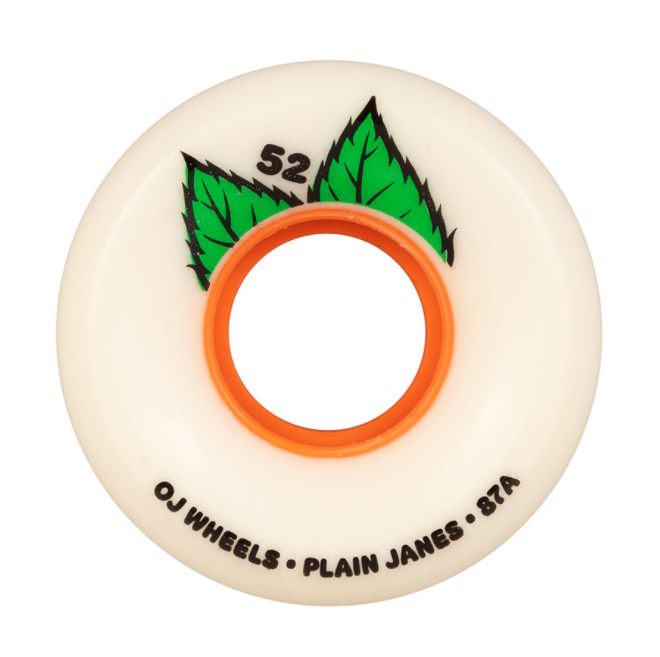 OJ 52mm Plain Jane Keyframe Wheels White
