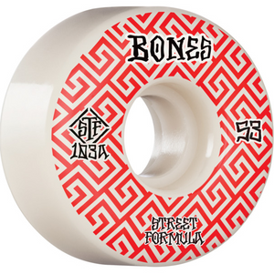 Bones STF V2 Patterns 103a 53mm Wheels White/Red