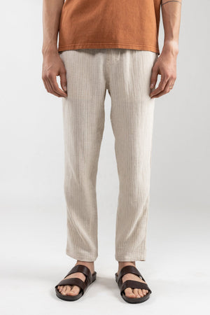 Rhythm Textured Linen Wayfarer Pant Natural