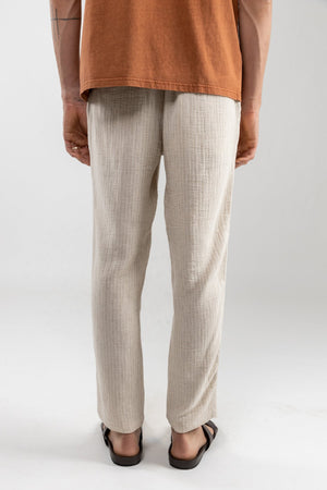Rhythm Textured Linen Wayfarer Pant Natural