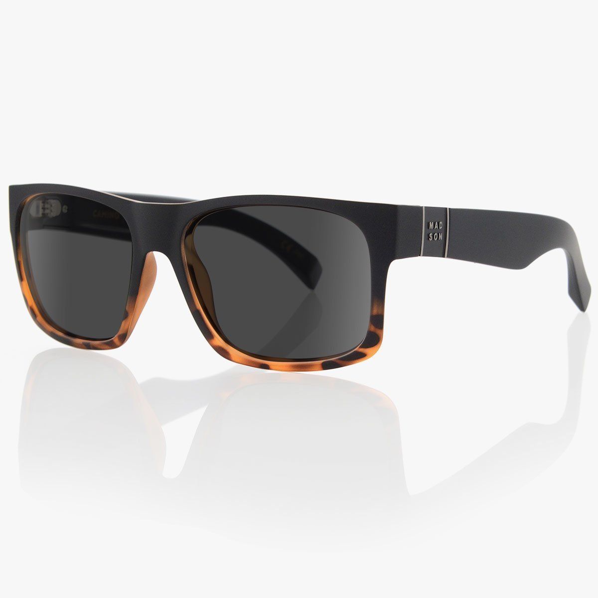 Madson Camino Sunglasses Tortoise Black Fade Matte / Grey Polarized - SantoLoco Hawaii