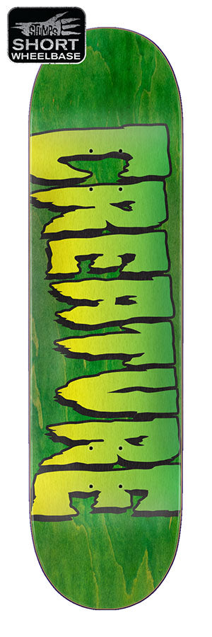 Creature Logo Full 8 Komplett-Skateboard grün inkl. Achsen Rollen montiert NEU Creature Logo Full 8 Komplett-Skateboard grün inkl. Achsen Rollen montiert NEU