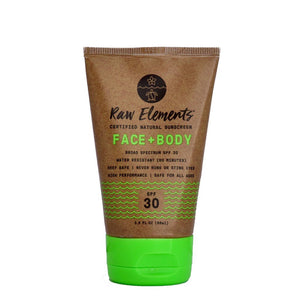 Raw Elements Face + Body Tube SPF 30 Sunscreen - SantoLoco Hawaii
