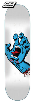 Santa Cruz Screaming Hand 8.25 Deck Silver