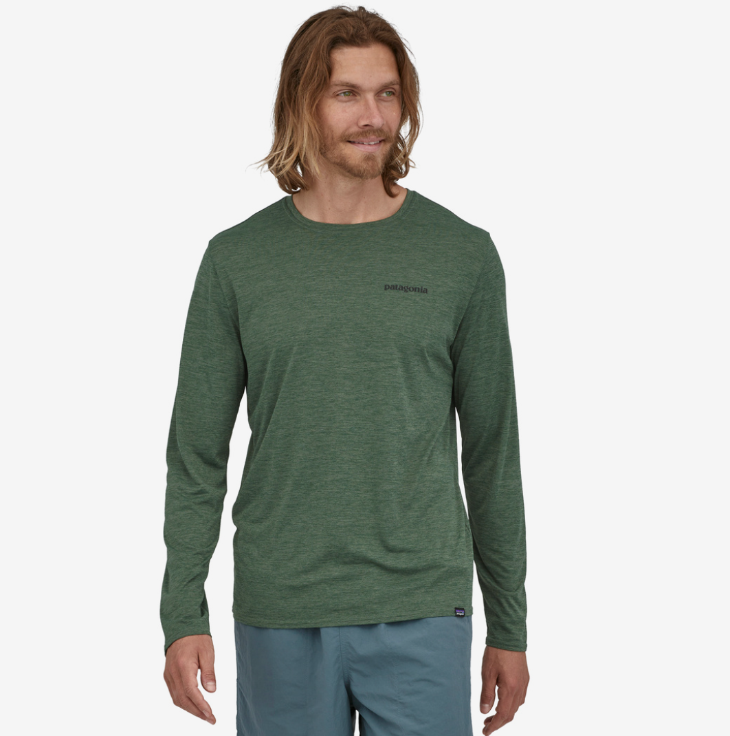 Patagonia Long Sleeved Capilene Cool Daily Graphic Shirt Green