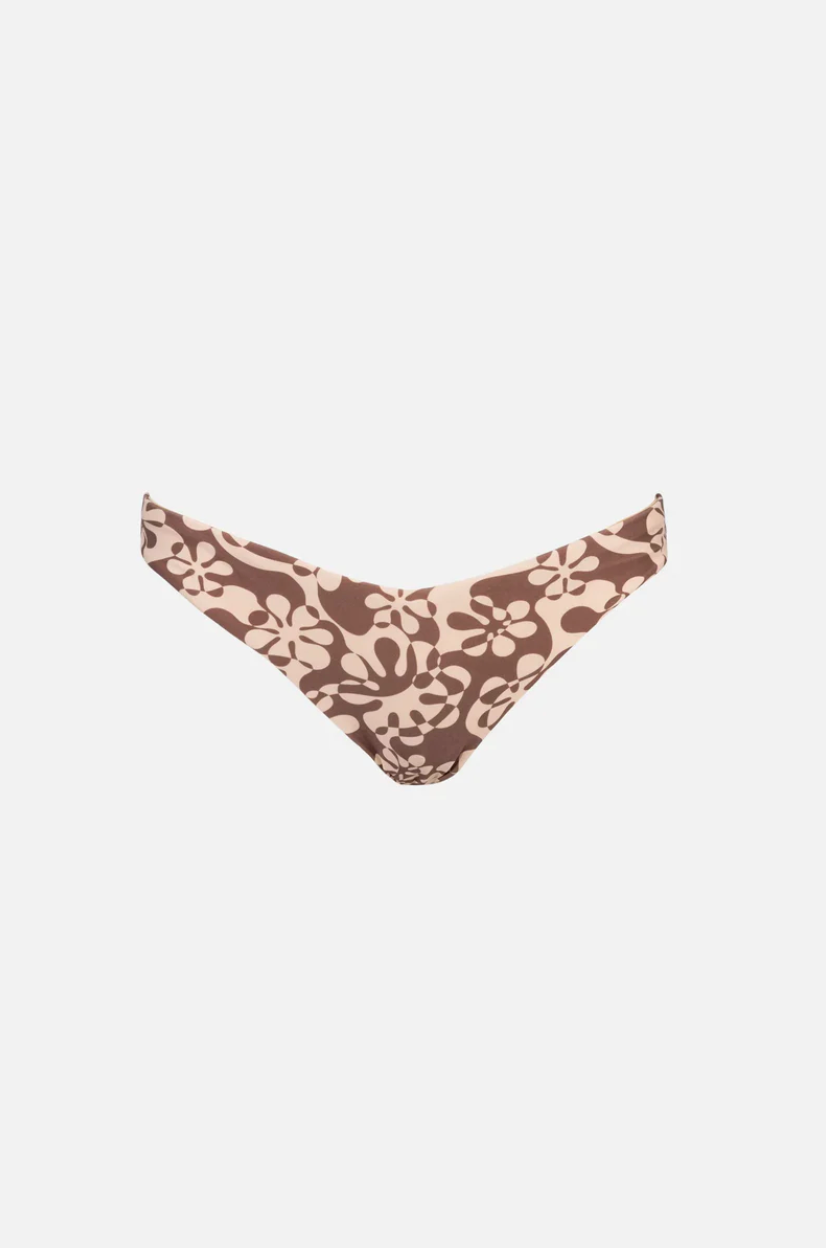 Rhythm Drifter Floral Hi Cut Pant Chocolate