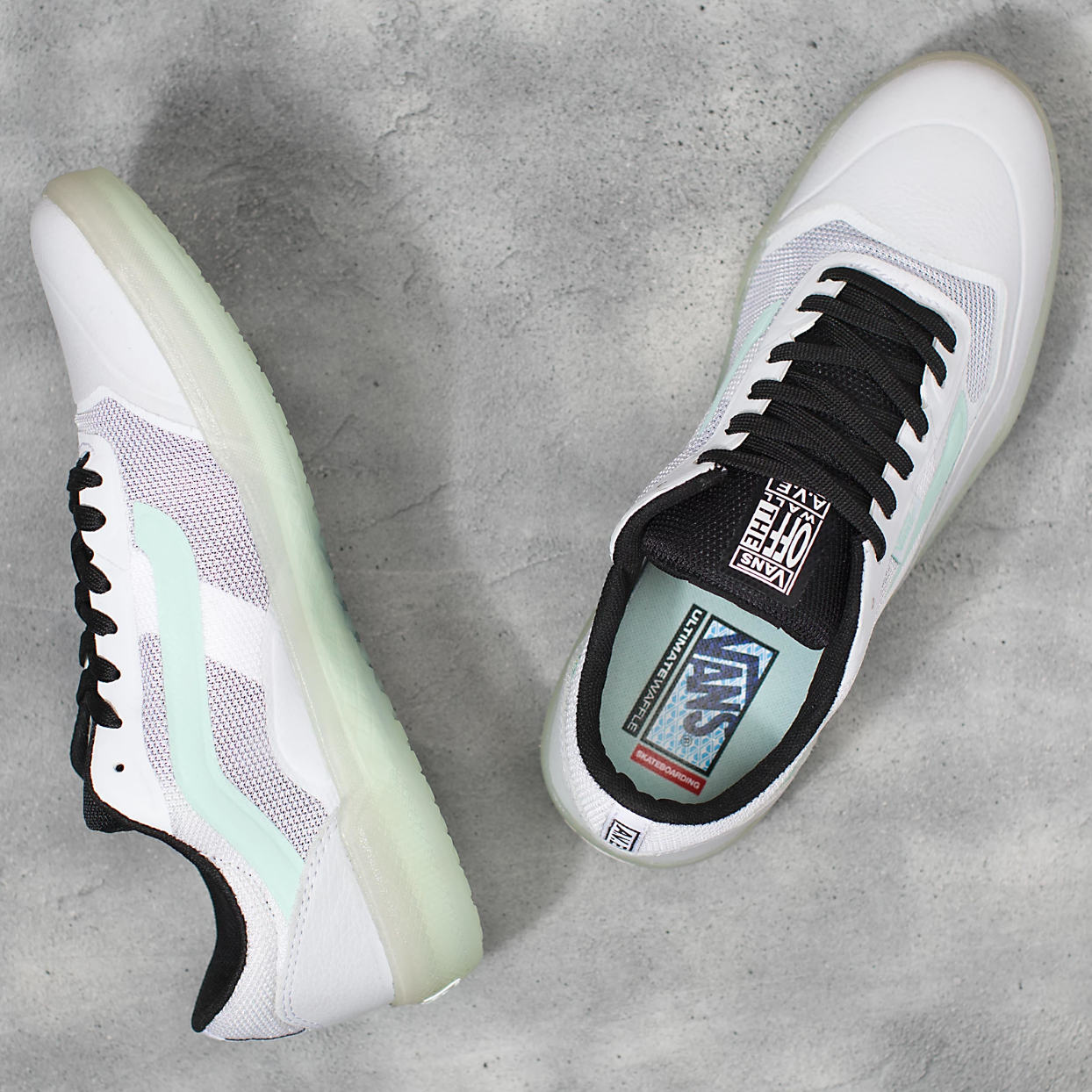Mint and gray sales vans