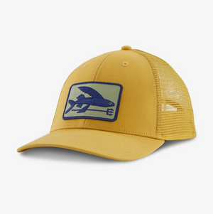 Patagonia Flying Fish LoPro Trucker Hat Surfboard Yellow
