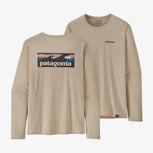 Patagonia Long Sleeved Capilene Cool Daily Graphic Shirt Pumice X-Dye