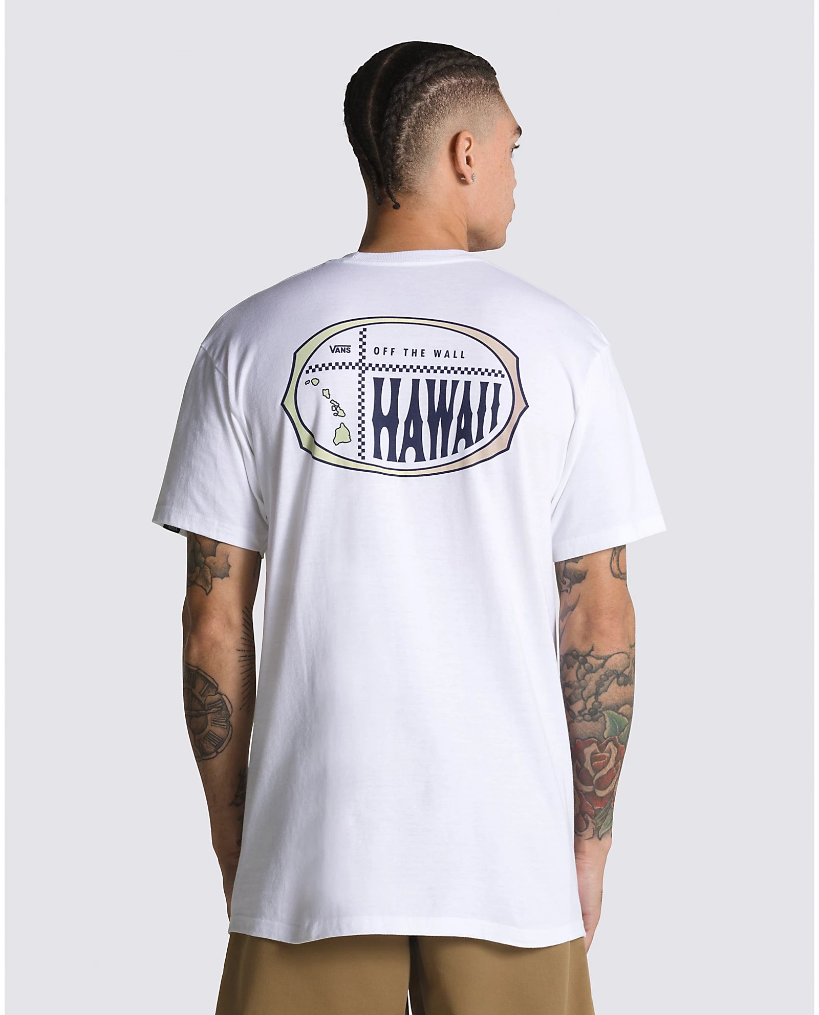 Vans Hawaii Islands Logo Lock Up T-Shirt White