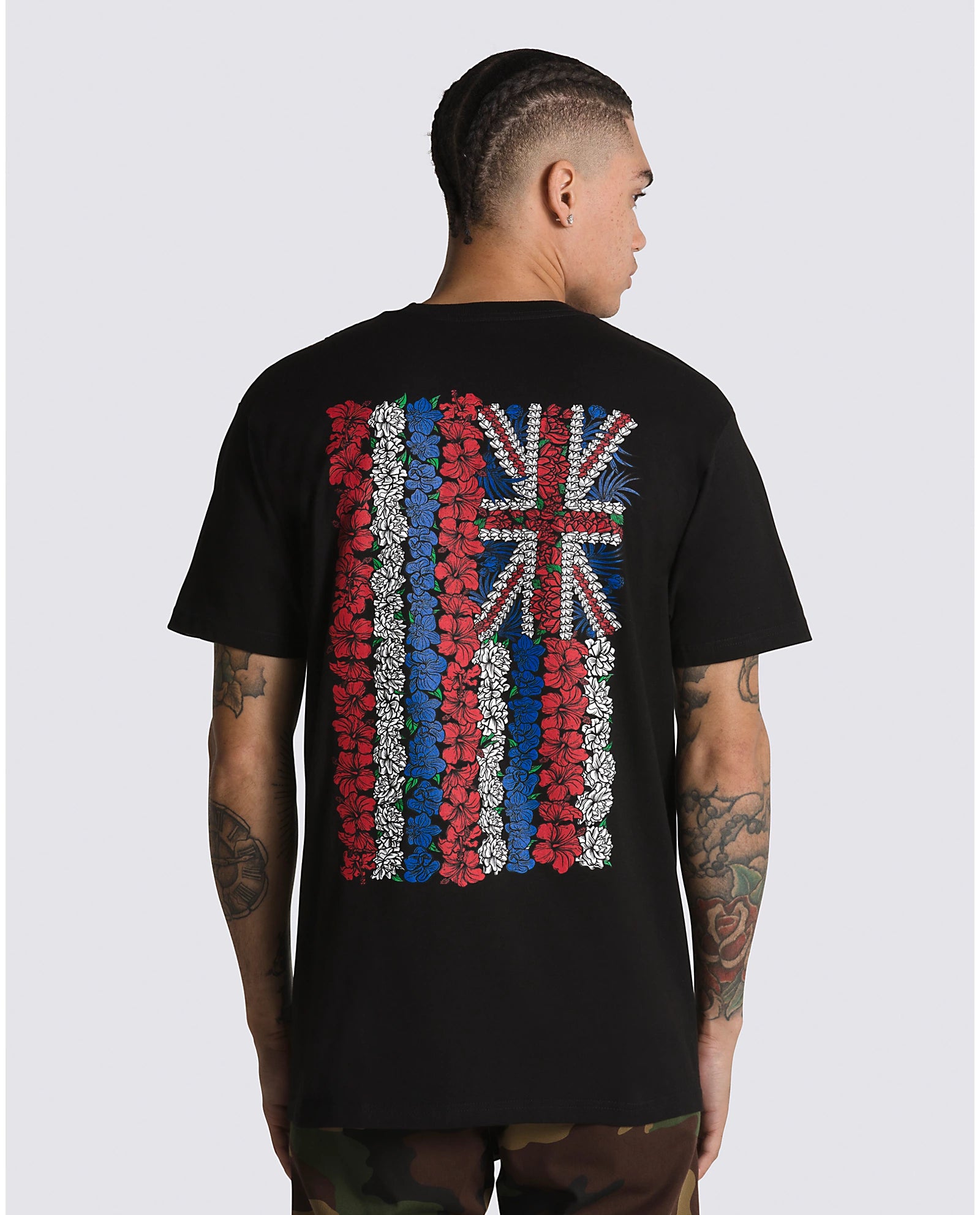 Vans Hawaii Flag Mosaic Floral T-shirt Black