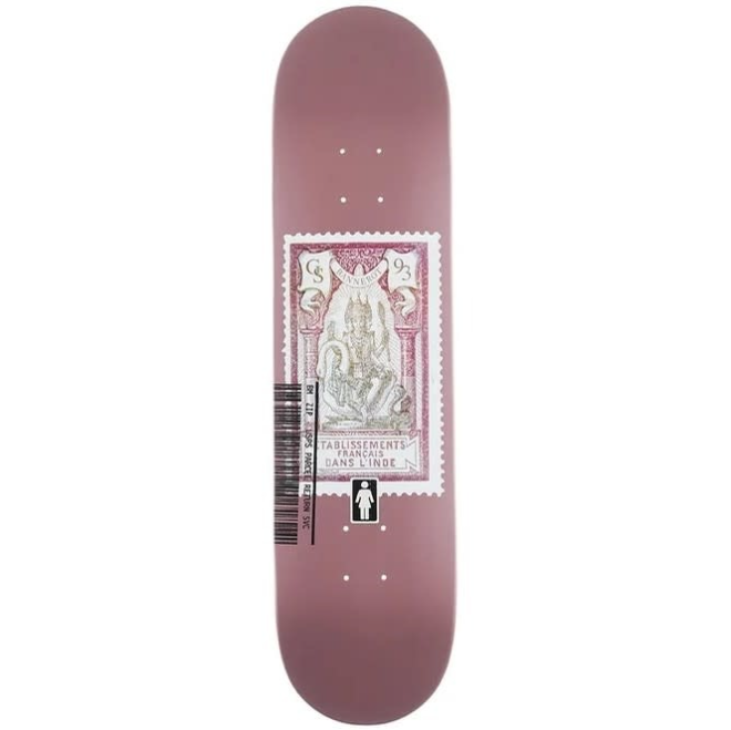 Girl Skateboard Bannerot Postal Series 8.0 Deck Purple