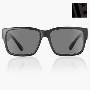 Madson Classico Sunglasses Black Matte Flag / Grey Polarized - SantoLoco Hawaii