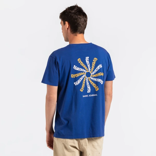 Banks Journal Compass Faded Tee Blue