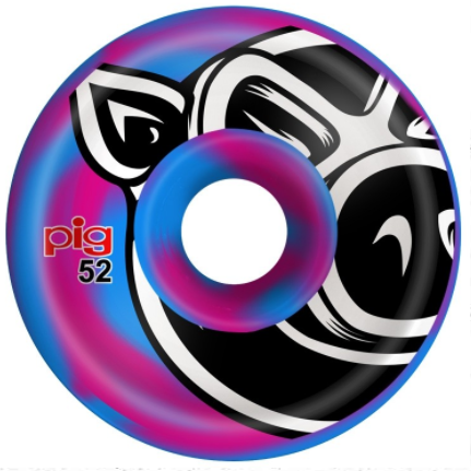 Pig Wheels Conical 52mm 101a Wheels Blue/Pink