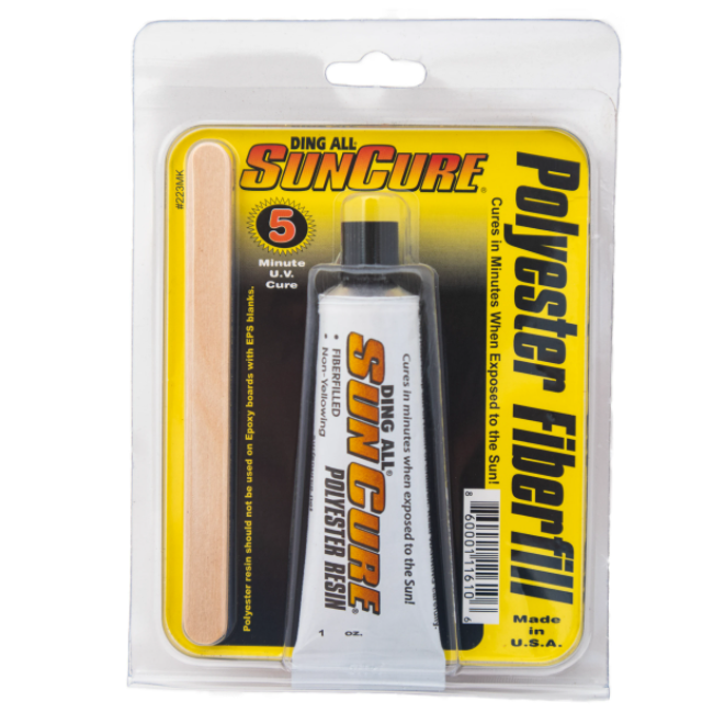 Ding All Sun Cure Fiberfill Polyester Ding Repair Kit Yellow