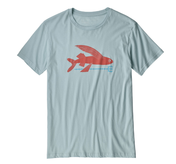 Patagonia M's Flying Fish Organic T-Shirt Blue - SantoLoco Hawaii