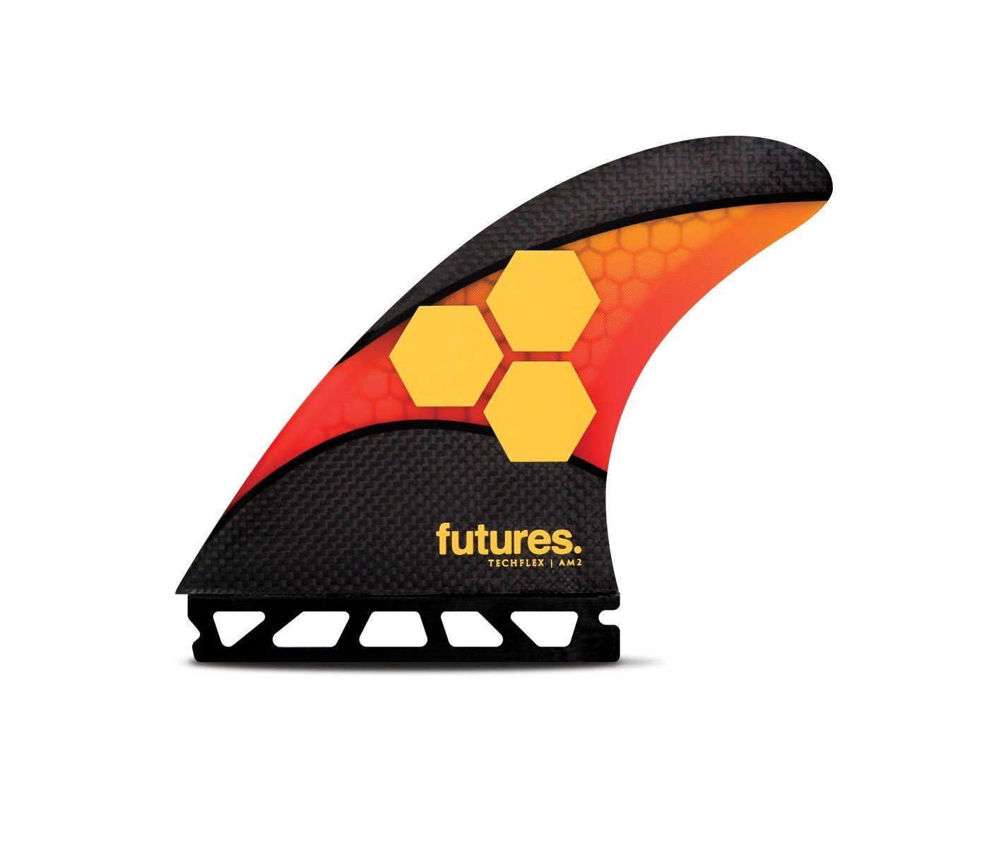 Futures AM2 Techflex Thruster Fin Orange/Red - SantoLoco Hawaii
