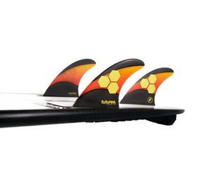 Futures AM2 Techflex Thruster Fin Orange/Red - SantoLoco Hawaii