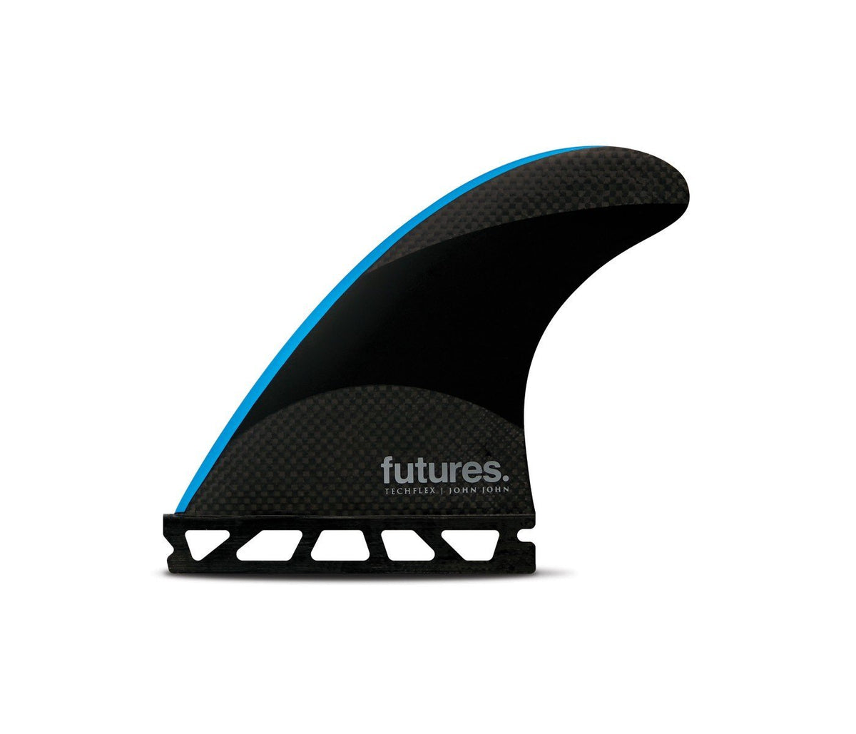 Futures JJ-2 Small Techflex Thruster Fin Black/Blue - SantoLoco Hawaii