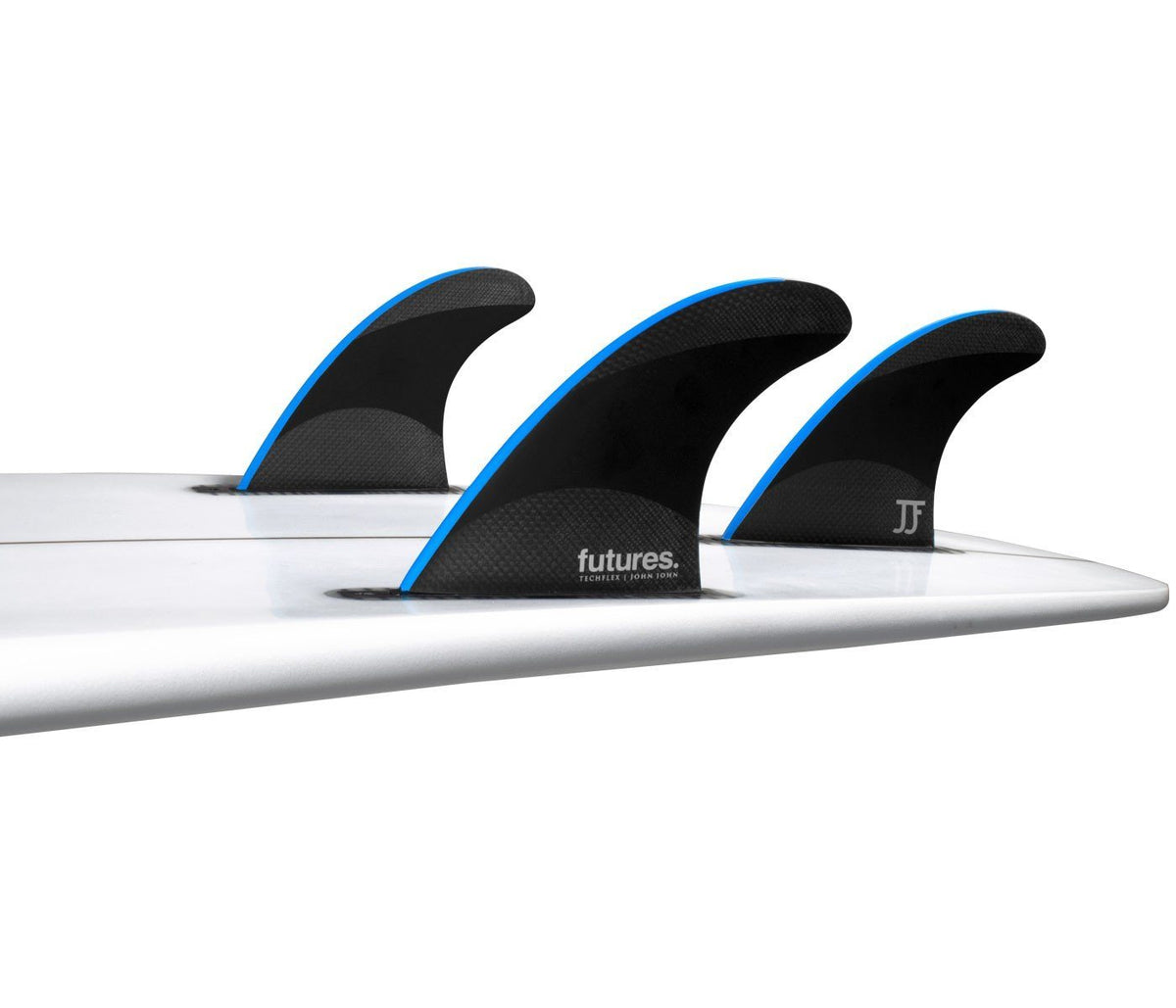 Futures JJ-2 Small Techflex Thruster Fin Black/Blue - SantoLoco Hawaii