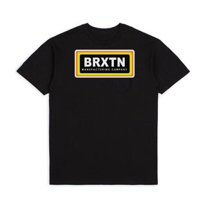 Brixton Gasser S/S Standard T-Shirt Black - SantoLoco Hawaii