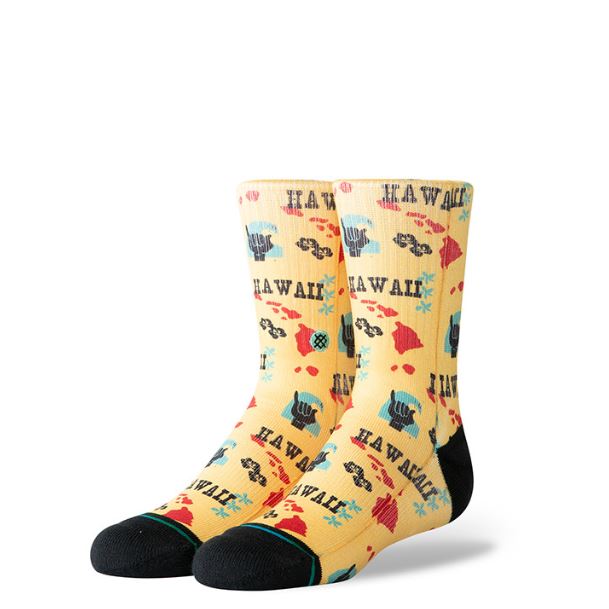Stance Hawaii Chain Oblow Kids Socks Yellow - SantoLoco Hawaii