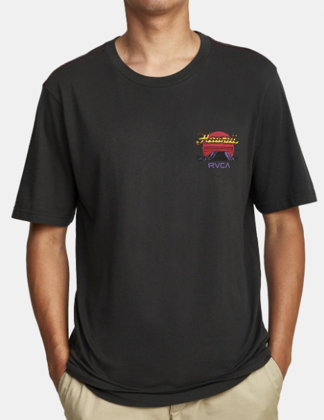 RVCA Hot Dog Hawaii T-Shirt Black