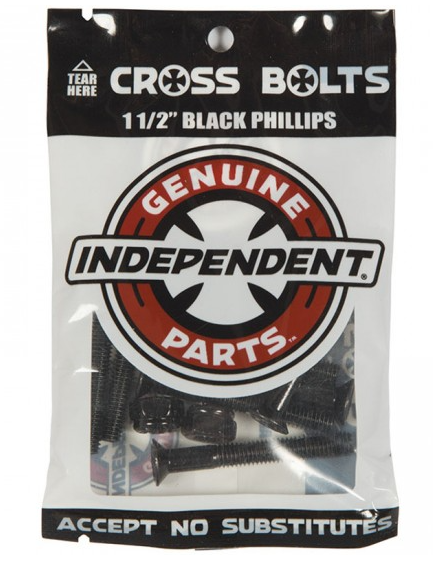 Independent Cross Bolts 1" Phillips Hardware Black