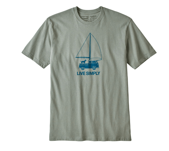 Patagonia M's Live Simply Wind Powered T-Shirt Grey - SantoLoco Hawaii
