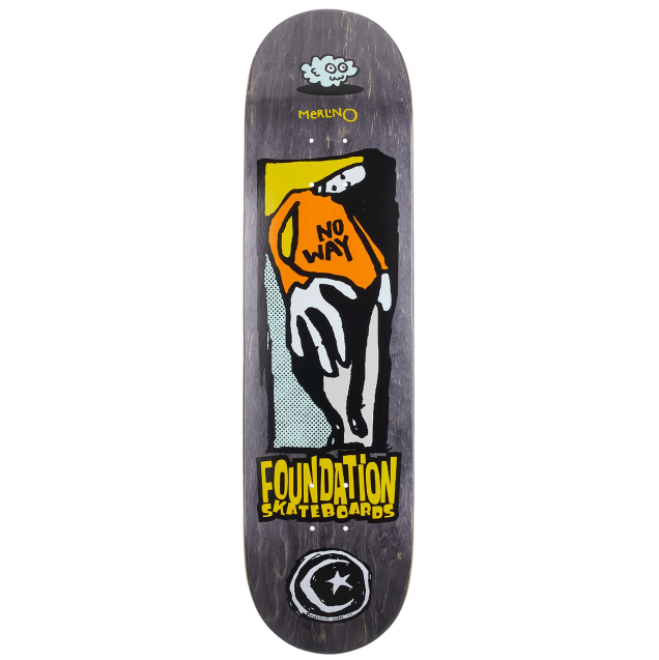 Foundation Merlino No Way 8.25 Deck Grey