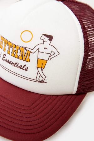 Rhythm Oceanside Trucker Cap Red