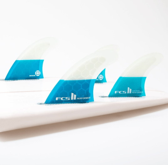 FCS II Performer PC Medium Quad Rear Fin Blue - SantoLoco Hawaii