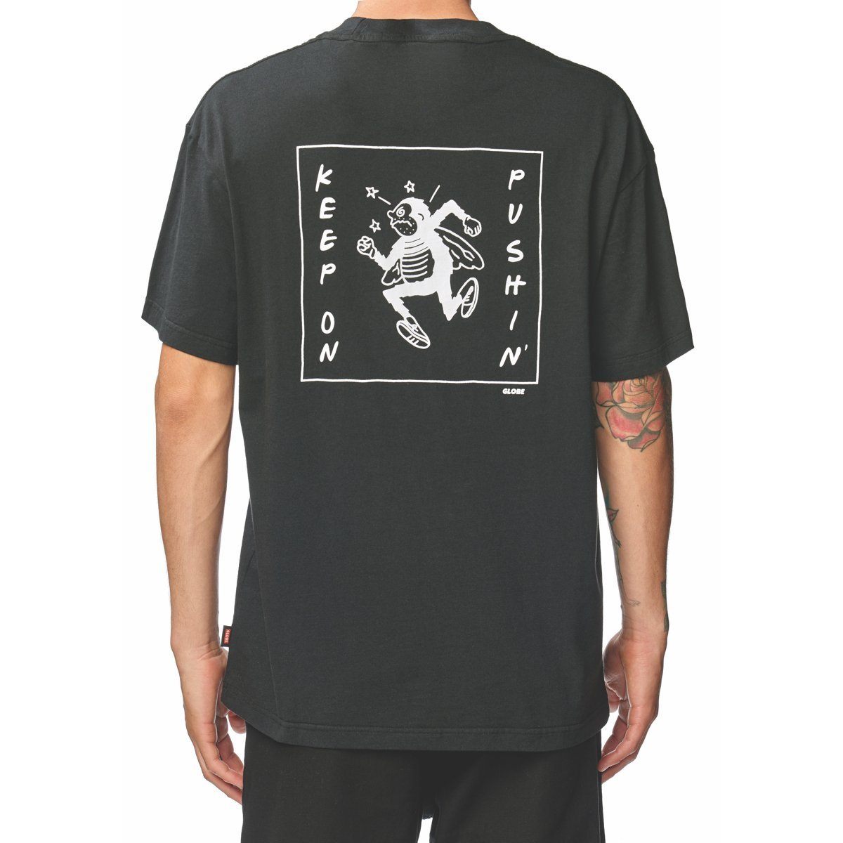 Globe Pushin T-Shirt Black - SantoLoco Hawaii