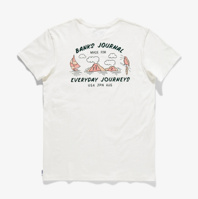Banks Journal Seashore T-Shirt White - SantoLoco Hawaii