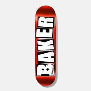 Baker Brand Logo Red Foil 8.0 Deck Red