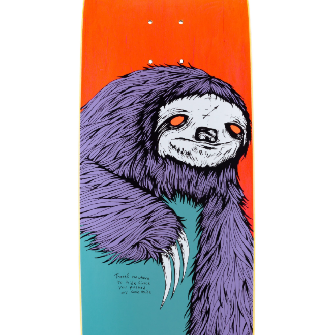Welcome Sloth On Boline 9.25 Deck Purple/Blue
