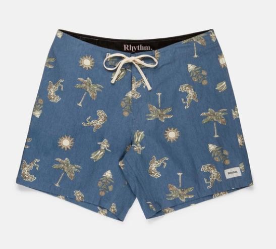 Rhythm Souvenirs Trunk Blue - SantoLoco Hawaii